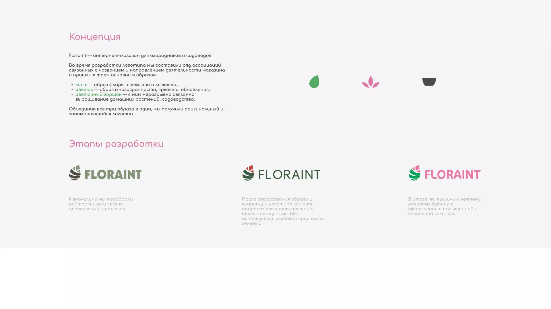 Создание логотипа и интернет-магазина «FLORAINT» в Камызяке
