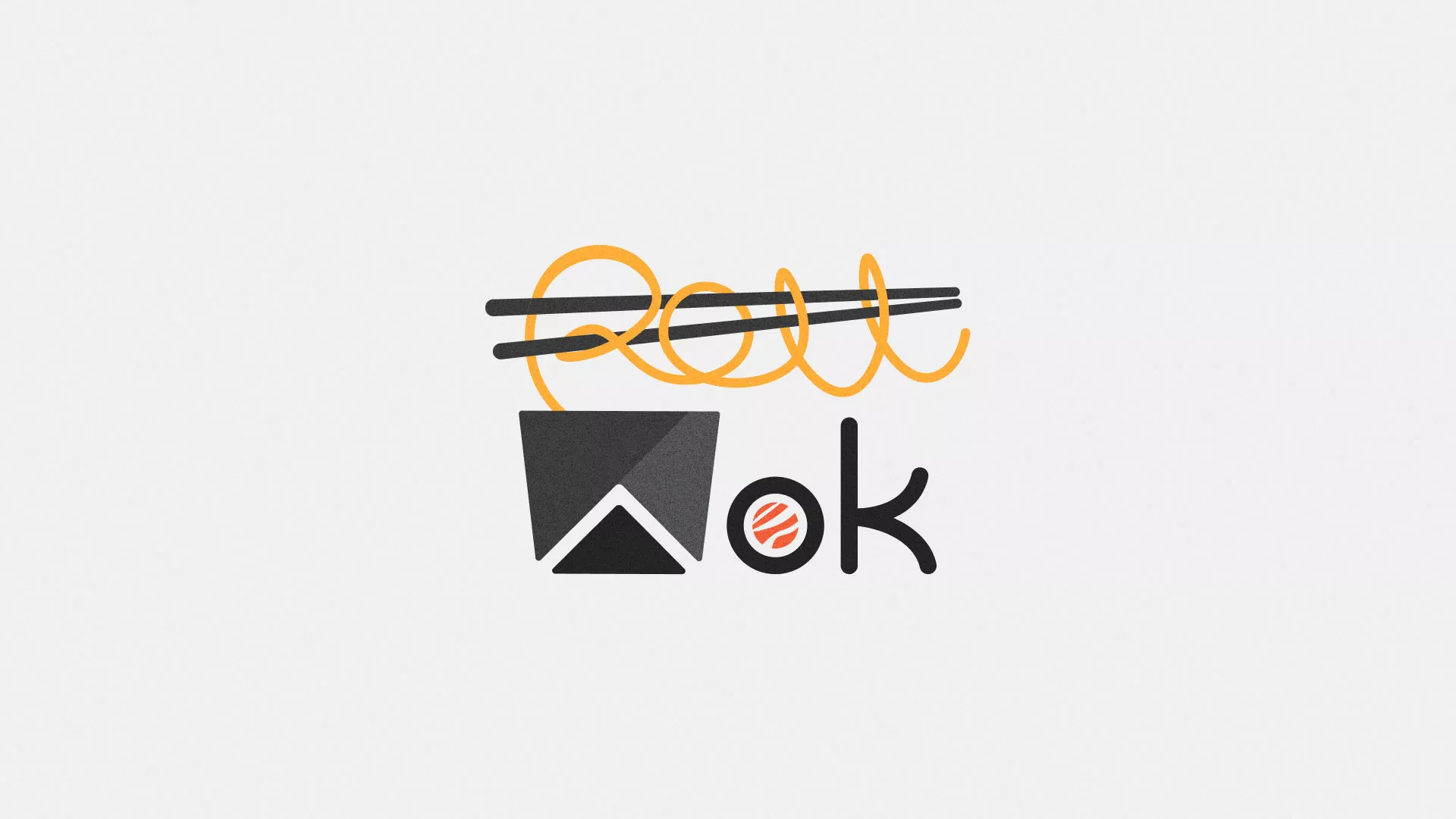 Разработка логотипа суши-бара «Roll Wok Club» в Камызяке